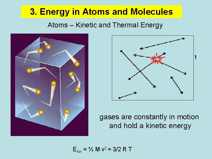 3. Energy in Atoms and Molecules Atoms – Kinetic and Thermal Energy gases are 3. Energy in Atoms and Molecules Atoms – Kinetic and Thermal Energy gases are