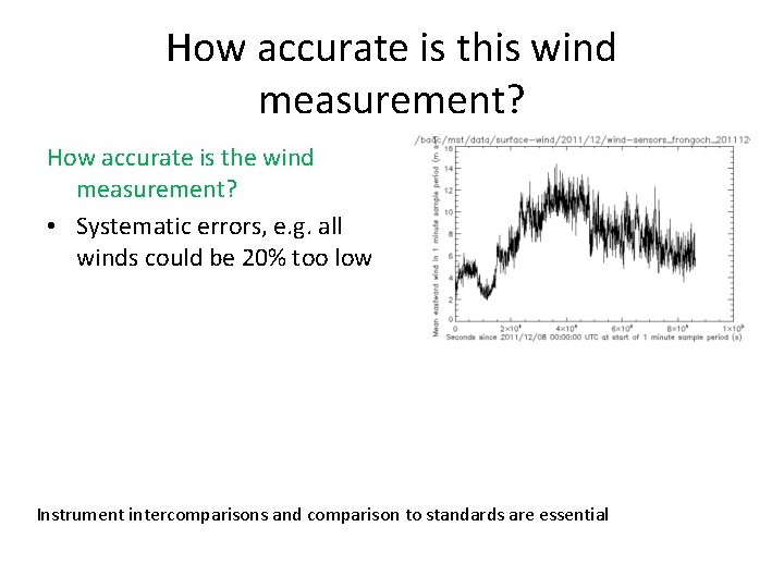 How accurate is this wind measurement? How accurate is the wind measurement? • Systematic