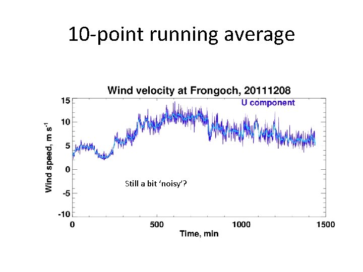 10 -point running average Still a bit ‘noisy’? 