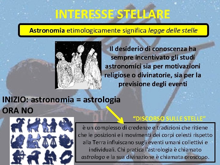 INTERESSE STELLARE Astronomia etimologicamente significa legge delle stelle Il desiderio di conoscenza ha sempre INTERESSE STELLARE Astronomia etimologicamente significa legge delle stelle Il desiderio di conoscenza ha sempre