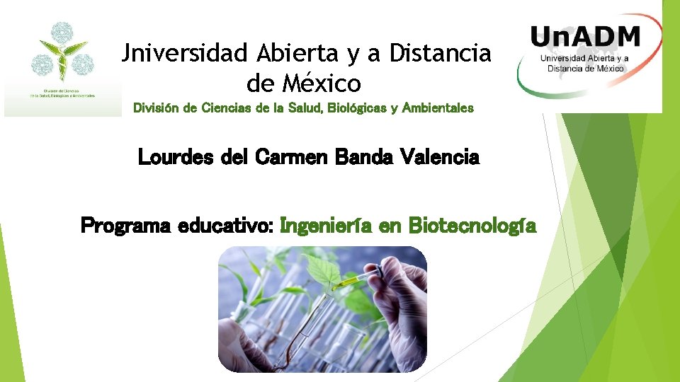 Universidad Abierta y a Distancia de México División de Ciencias de la Salud, Biológicas