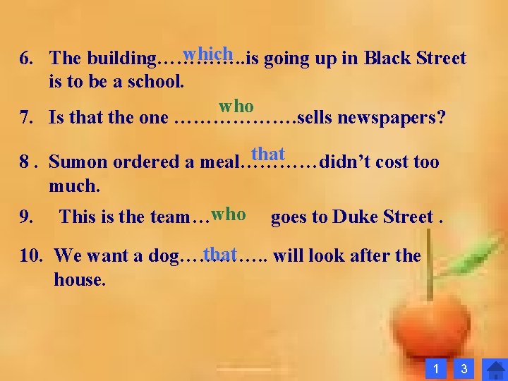 which 6. The building…………. . is going up in Black Street is to be which 6. The building…………. . is going up in Black Street is to be