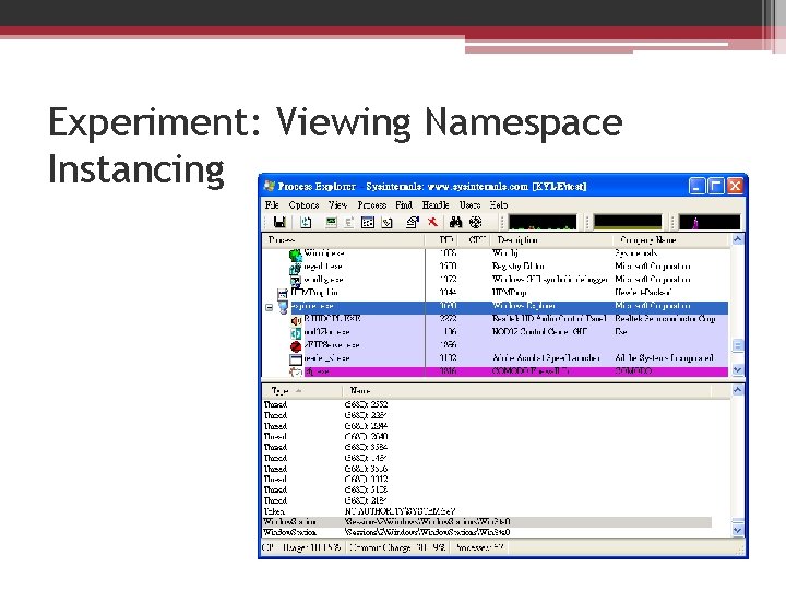 Experiment: Viewing Namespace Instancing 