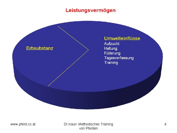 www. pferd. co. at Dr. Kaun : Methodisches Training von Pferden 4 