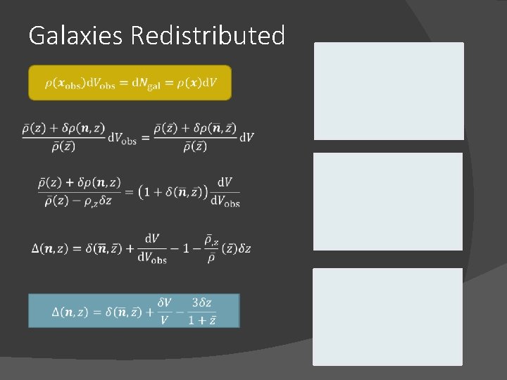 Galaxies Redistributed 