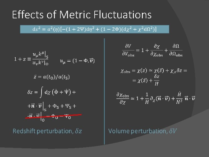 Effects of Metric Fluctuations 