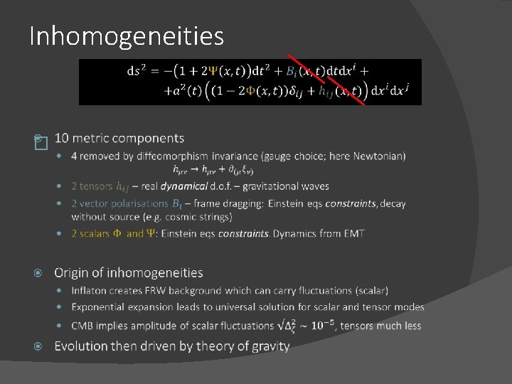 Inhomogeneities � 