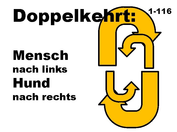 Doppelkehrt: Mensch nach links Hund nach rechts 1 -116 