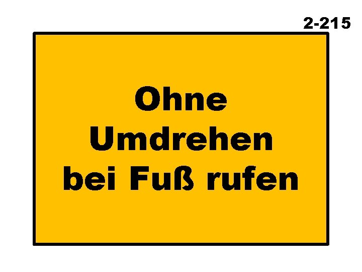 2 -215 Ohne Umdrehen bei Fuß rufen 