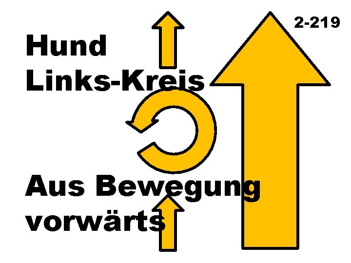 Hund Links-Kreis Aus Bewegung vorwärts 2 -219 