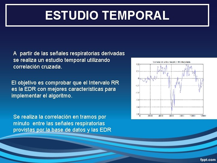 ESTUDIO TEMPORAL A partir de las señales respiratorias derivadas se realiza un estudio temporal