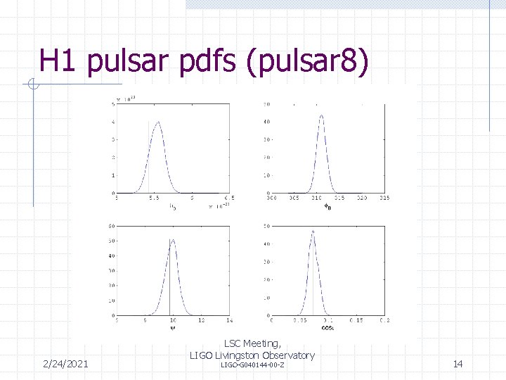 H 1 pulsar pdfs (pulsar 8) 2/24/2021 LSC Meeting, LIGO Livingston Observatory LIGO-G 040144