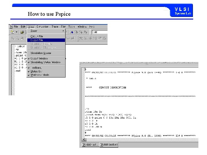 How to use Pspice 