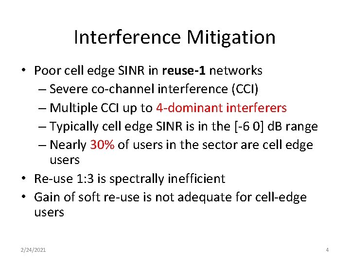 Interference Mitigation using Conjugate Data Repetition for Cell