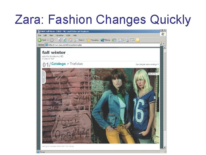Zara: Fashion Changes Quickly 