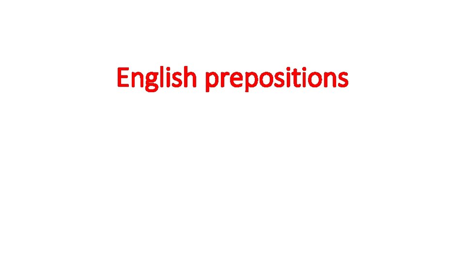 English prepositions 