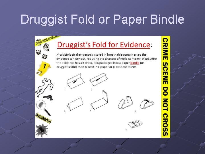 Druggist Fold or Paper Bindle Druggist Fold or Paper Bindle