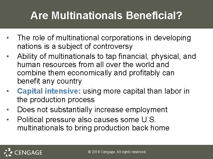 Are Multinationals Beneficial? • • • The role of multinational corporations in developing nations