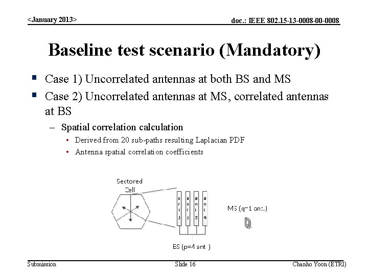 <January 2013> doc. : IEEE 802. 15 -13 -0008 -00 -0008 Baseline test scenario