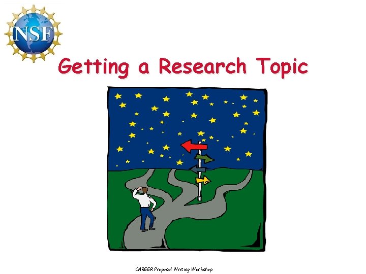 Getting a Research Topic CAREER Proposal Writing Workshop 