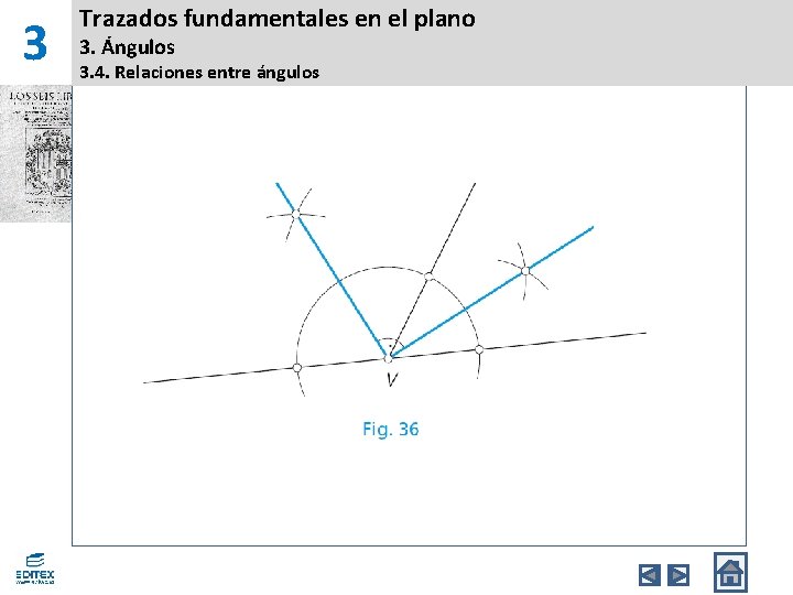 3 Trazados fundamentales en el plano 3. Ángulos 3. 4. Relaciones entre ángulos 3 Trazados fundamentales en el plano 3. Ángulos 3. 4. Relaciones entre ángulos