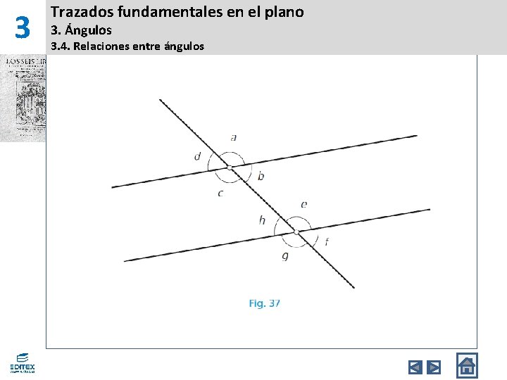 3 Trazados fundamentales en el plano 3. Ángulos 3. 4. Relaciones entre ángulos 3 Trazados fundamentales en el plano 3. Ángulos 3. 4. Relaciones entre ángulos