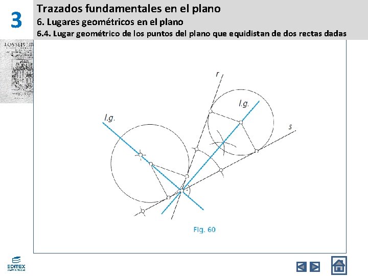 3 Trazados fundamentales en el plano 6. Lugares geométricos en el plano 6. 4. 3 Trazados fundamentales en el plano 6. Lugares geométricos en el plano 6. 4.