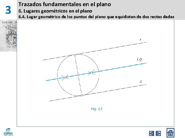 3 Trazados fundamentales en el plano 6. Lugares geométricos en el plano 6. 4. 3 Trazados fundamentales en el plano 6. Lugares geométricos en el plano 6. 4.