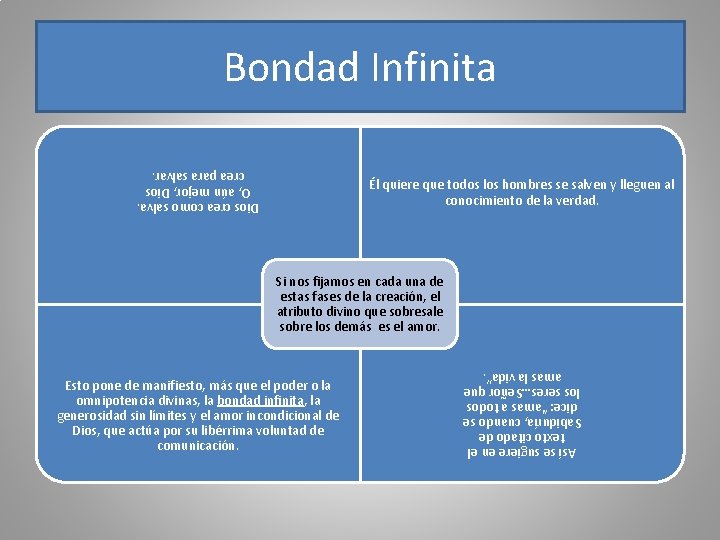Bondad Infinita Dios crea como salva. O, aún mejor, Dios crea para salvar. Él