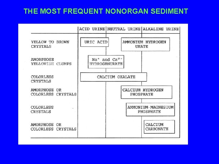 THE MOST FREQUENT NONORGAN SEDIMENT 