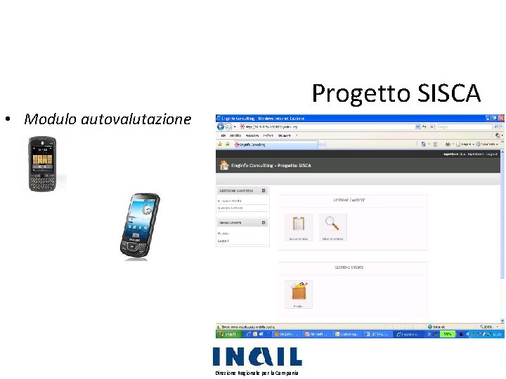 Progetto SISCA • Modulo autovalutazione Direzione Regionale per la Campania 