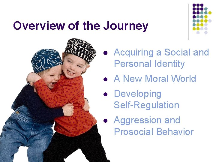 Overview of the Journey l Acquiring a Social and Personal Identity l A New