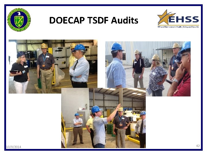 DOECAP TSDF Audits 10/9/2014 42 