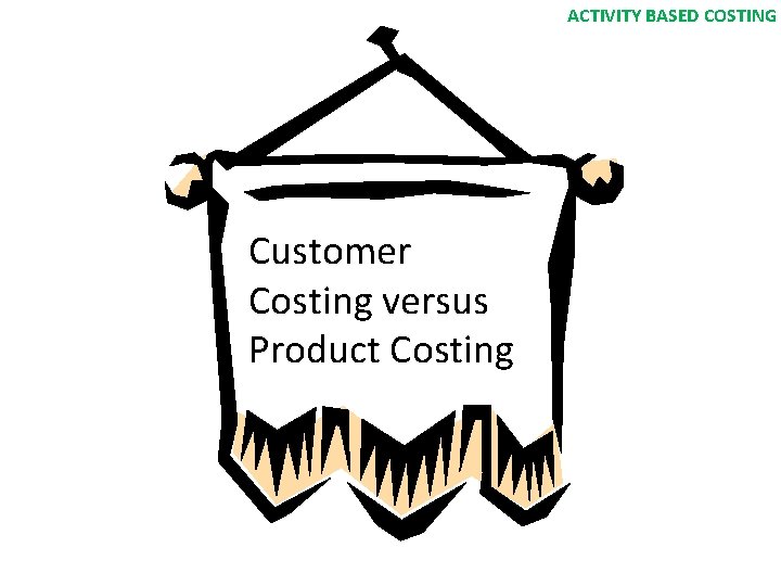 ACTIVITY BASED COSTING Customer Costing versus Product Costing 