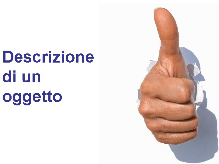 Descrizione di un oggetto 