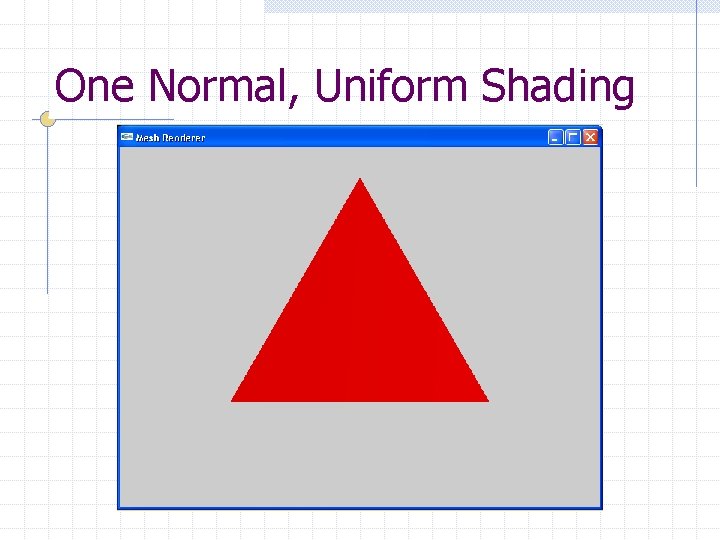 One Normal, Uniform Shading 