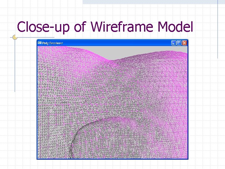 Close-up of Wireframe Model 