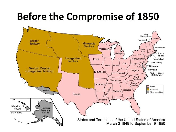 Before the Compromise of 1850 