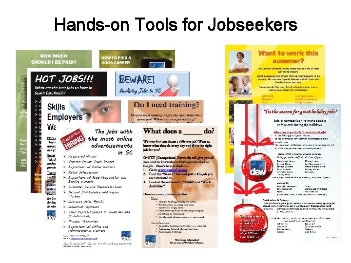 Hands-on Tools for Jobseekers Hands-on Tools for Jobseekers