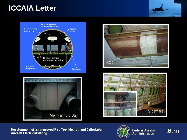 ICCAIA Letter Attic Sidewalls Mix Manifold Bay Development of an Improved Fire Test Method