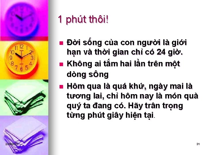 1 phút thôi! n n n 2/24/2021 Đời sống của con người là giới 1 phút thôi! n n n 2/24/2021 Đời sống của con người là giới