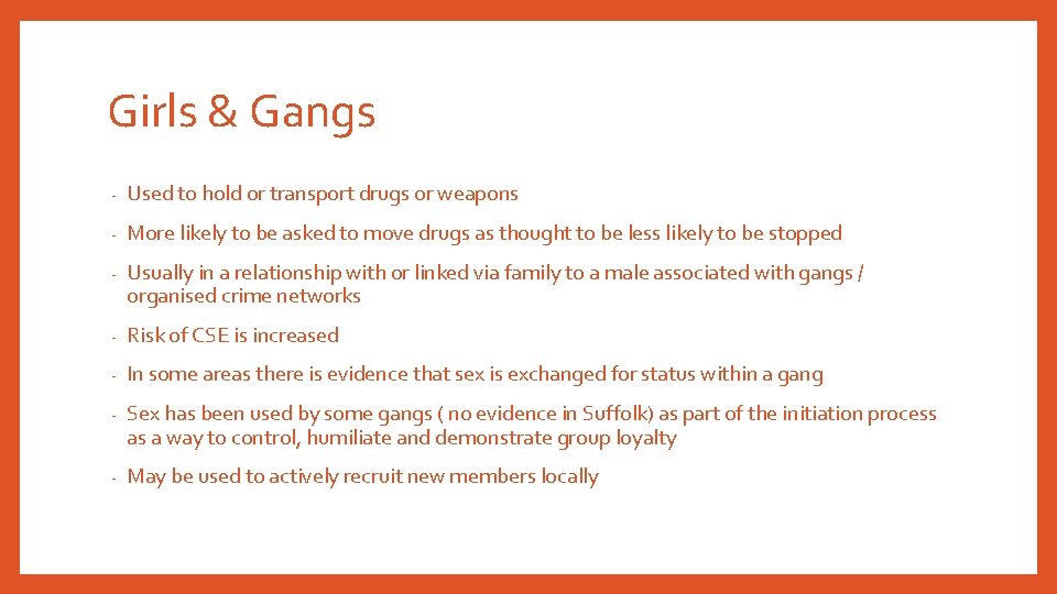 Girls & Gangs - Used to hold or transport drugs or weapons - More Girls & Gangs - Used to hold or transport drugs or weapons - More