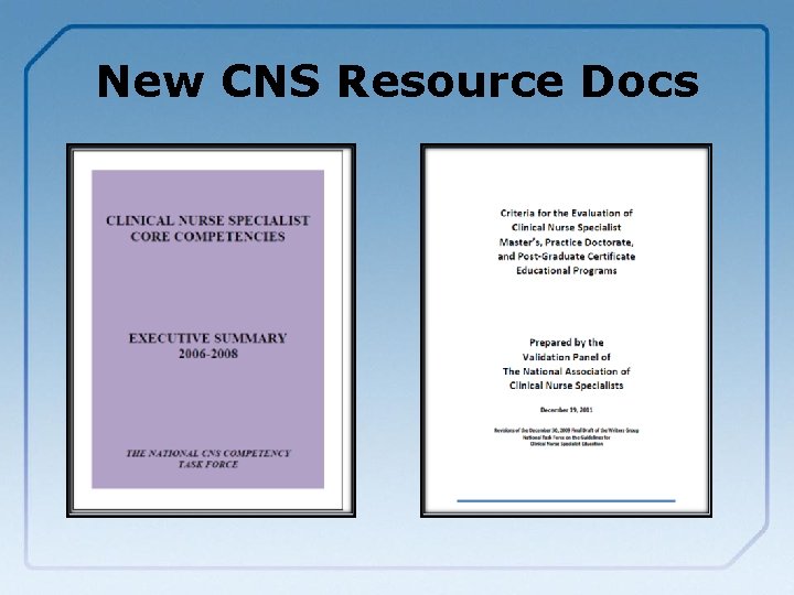 New CNS Resource Docs 