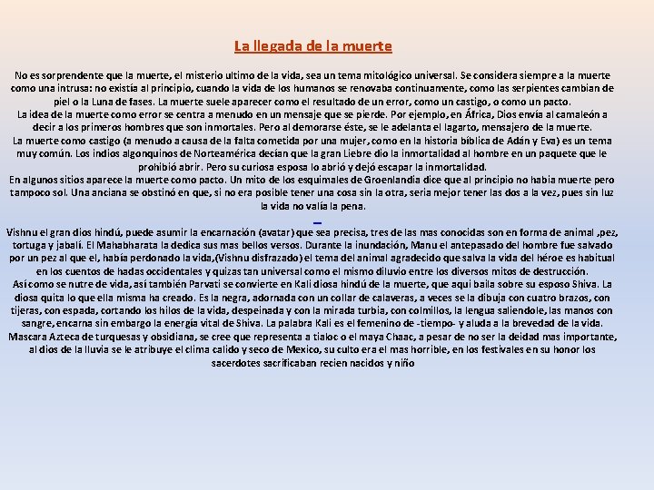 La llegada de la muerte No es sorprendente que la muerte, el misterio ultimo La llegada de la muerte No es sorprendente que la muerte, el misterio ultimo