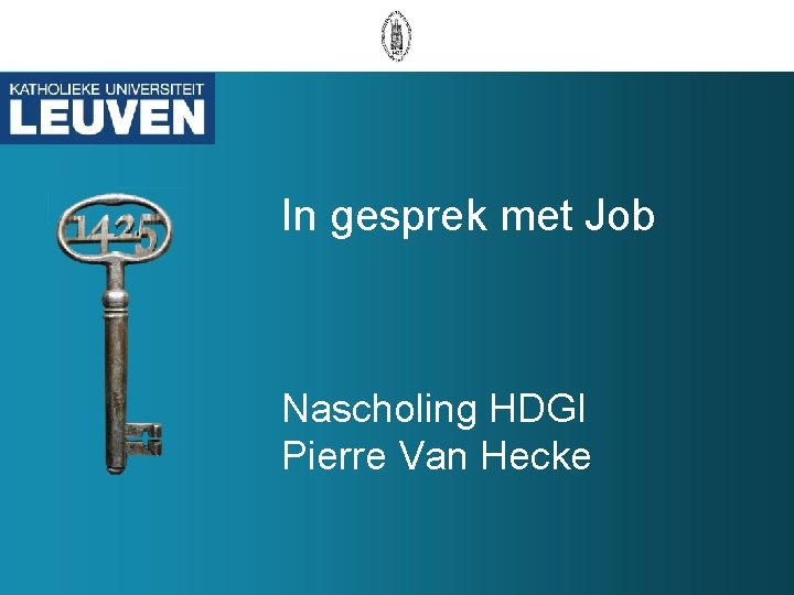 In gesprek met Job Nascholing HDGI Pierre Van Hecke 