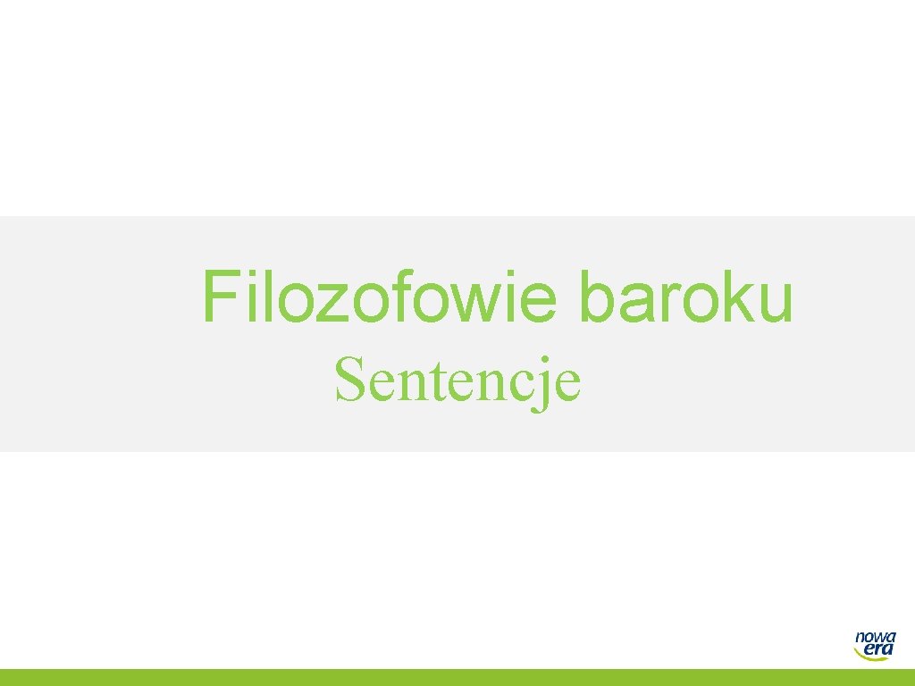 Filozofowie baroku Sentencje 