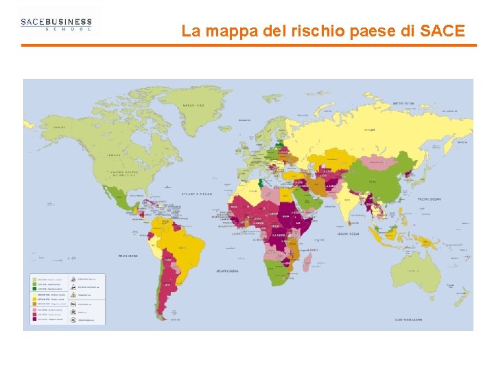 La mappa del rischio paese di SACE 