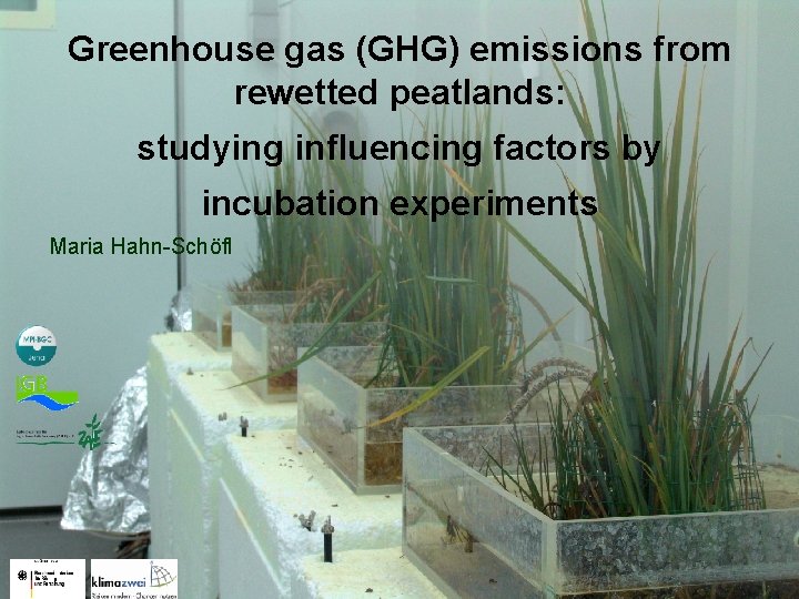Greenhouse gas (GHG) emissions from rewetted peatlands: studying influencing factors by incubation experiments Maria