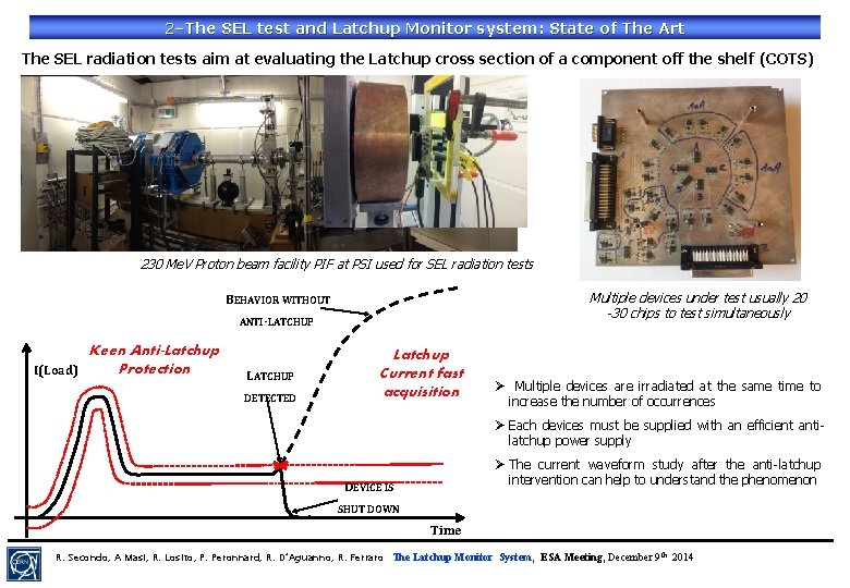 2–The SEL test and Latchup Monitor system: State of The Art The SEL radiation