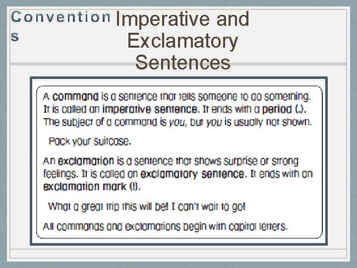 Imperative and Exclamatory Sentences 